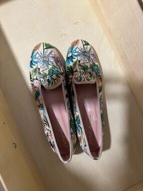 Pretty Ballerinas Floral Slip-Ons in Pink and Multicolor